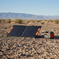 Panneau solaire pliable ETFE durable, chargeur solaire étanche haute puissance avec batterie de secours, chargeur solaire étanche ETFE