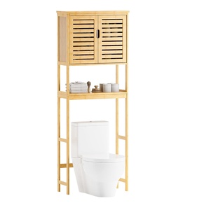 Armoire de rangement pour salle de bain, armoire à 2 portes en <span class=keywords><strong>bambou</strong></span>, organisateurs de rangement, conteneurs de rangement, accessoires de salle de bain, meubles de salle de bain - Product Image 1