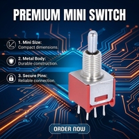 Interrupteur à bascule miniature Yuenfung, 3 broches SPDT, 5A 250V, bouton rouge ON-ON, utilisation pour instruments en plastique, durée de vie de 40000 cycles
