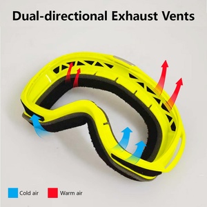 Lunettes de <span class=keywords><strong>ski</strong></span> et de snowboard pour enfants, matériau TPUPC, anti-buée, lentilles double couche, prix d'usine, 5-12 ans |   Revêtement REVO |   270 °   Vue large - Product Image 4