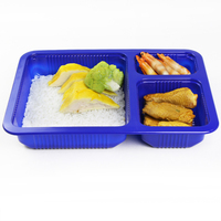 Boîtes d'emballage alimentaire réutilisables de bonne qualité à 3 compartiments, boîte à lunch jetable, récipient alimentaire à emporter pour les entreprises de restauration