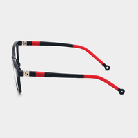 Vente en gros usine – Lunettes rectangulaires pour enfants, montures optiques TR90, verres acryliques durables à 180 degrés, branches en caoutchouc effet diamant, sans MOQ