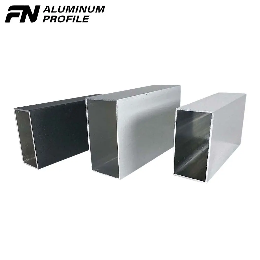 Serbuk tabung persegi aluminium serbuk serbuk serbuk kayu kustom tabung pipa aluminium profil