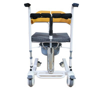 Chaise de transfert hydraulique multifonctionnelle pour handicapés Chaise d'aisance mobile Chaise de soins pour personnes âgées