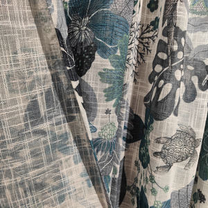 Cortina de lino con estampado para decoración del hogar, cortina opaca personalizada de fábrica para sala de estar y dormitorio, superventas - Product Image 3