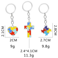 Llavero de Metal de Alta Calidad con Diseño Vintage de Concienciación sobre el Autismo, Colgante de Moda para Regalo de Cumpleaños o Navidad