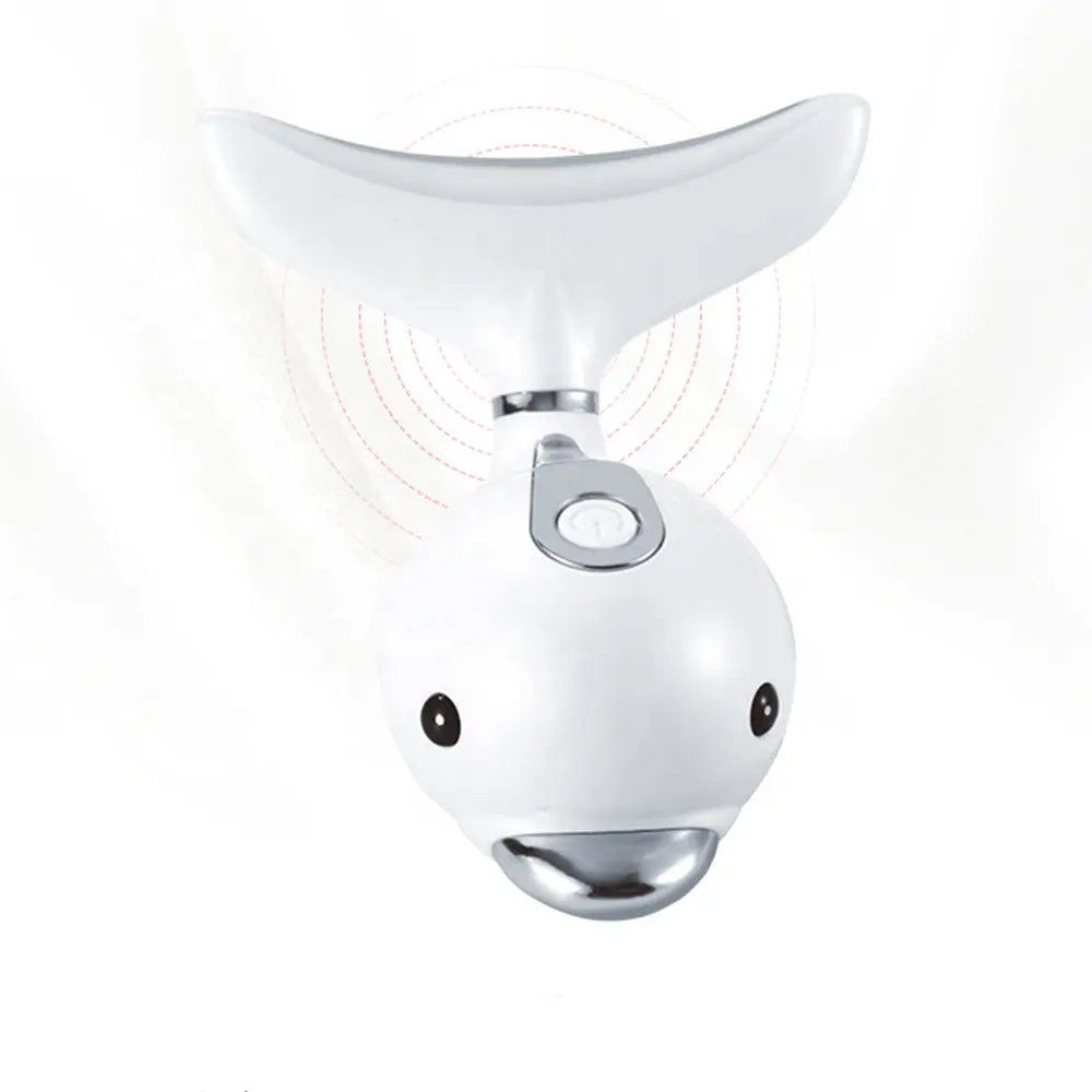 Alat Perawatan Kulit Nirkabel USB Portabel, Instrumen Perawatan Leher, Alat Terapi Lampu LED, Alat Pemijat Wajah Anti Keriput