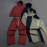 Ensemble sweat à capuche et pantalon de survêtement 100 % coton pour homme, grande taille, pull à capuche, survêtement de haute qualité, streetwear décontracté d'hiver