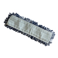 Recharge de tête de balai plat en coton polyester gris personnalisée pour nettoyage de sols, vente en gros