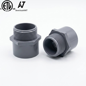 Adattatore Esagonale in PVC Sch40 Certificato ETL CETL, Adattatore Terminale Maschio Non Metallico da 1/2" <span class=keywords><strong>a</strong></span> <span class=keywords><strong>3</strong></span>", Raccordi in PVC Ignifugo - Product Image 1