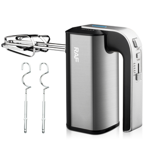 <span class=keywords><strong>เครื่อง</strong></span>ผสมอาหารแบบมือถือ RAF 800W อเนกประสงค์ ปรับความเร็วได้ 5 ระดับ แบบสองหัวตี 900 ถึง 1500 รอบต่อนาที ดีไซน์ทนทาน ทำความสะอาดง่าย เหมาะสำหรับการอบขนม - Product Image 1