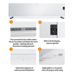 Bộ Sưởi Điện Di Động <span class=keywords><strong>1500W</strong></span>, Bộ Phận Làm Nóng Bằng Nhôm Sưởi Ấm Bảng Điều Khiển Nhiệt Điện Wifi <span class=keywords><strong>Convector</strong></span> Nóng - Product Image 3