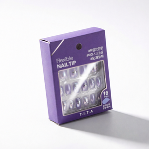 Pointe d'ongle flexible T.I.T.A, 16 pièces, forme carrée, pour usage quotidien - Product Image 1