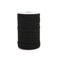 Marchandises prêtes vente chaude 3mm 5mm 6mm 10mm 12mm largeur noir blanc Kitted bande élastique plat tressé bande élastique pour la couture de vêtement