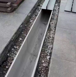 Canaux de drainage linéaires en acier inoxydable anti-corrosion, renforcés de polymères, pour jardin - Product Image 3