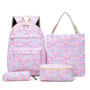 2026 Hot Selling Women's <b>Backpack</b> Fashion Four Piece Set <b>Children's</b> <b>Backpack</b> Set Large Capacity Student <b>Backpack</b> Travel Bag - Product Image 1