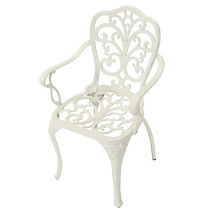 jardin blanche <span class=keywords><strong>3</strong></span> places chaises meubles patio extérieur café fonte d'aluminium 4 pièces ensemble de salle à manger avec coussin - Product Image 5