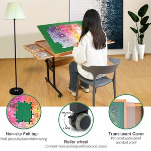 <span class=keywords><strong>Table</strong></span> de <span class=keywords><strong>Puzzle</strong></span> 1500 pièces avec Pieds Réglables Planche de <span class=keywords><strong>Puzzle</strong></span> en Bois Portable Adulte - Product Image 3
