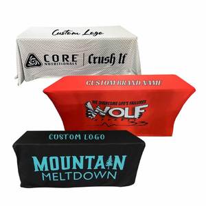 Custom Printed Portable <b>Table</b> Cloth Cover 6Ft <b>Table</b> Cover <b>Round</b> <b>Table</b> Cloths - Product Image 1