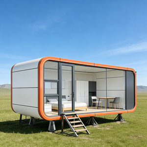 <span class=keywords><strong>Casa</strong></span> Contenedor Tipo Cabaña de Manzana con Estructura de Acero Transpirable y Ecológica, Material Reciclable para Supermercados, Edificios de Oficinas, Ecológica - Product Image 3