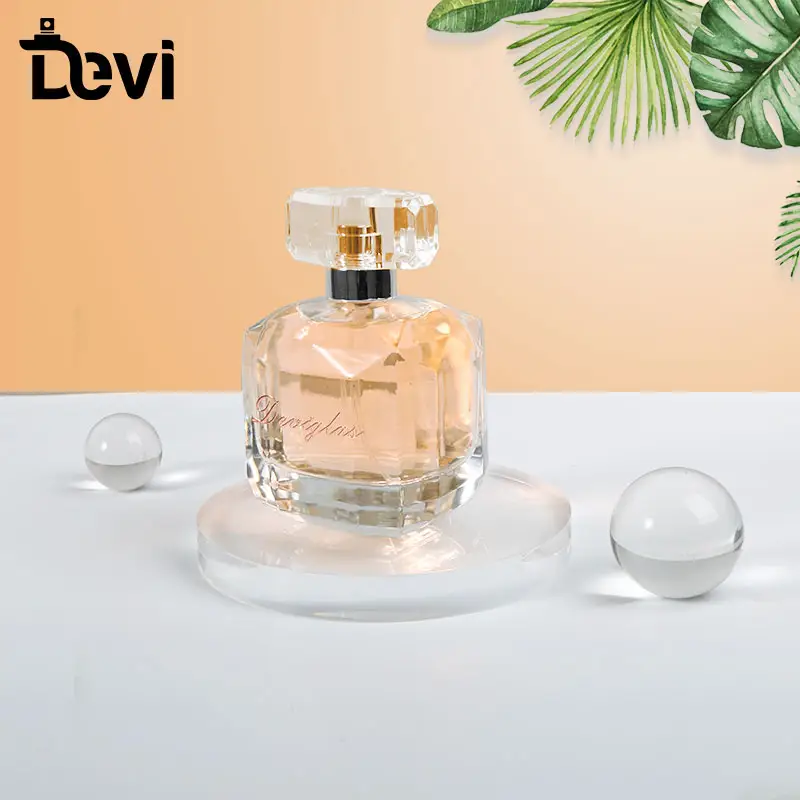 Devi-botella de cristal vacía de lujo para perfume, tapón redondo de lujo para perfume, 10ml, 20m, 100ml, venta al por mayor, OEM/ODM