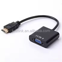 Adaptateur VGA HD 1080P Compatible HDMI Numérique vers Analogique Mâle-Femelle pour Câble VGA PC Portable Tablette - Accessoire Audio Vidéo