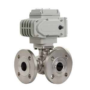 MINASEN Q944F 3 inç Paslanmaz Çelik T/L Tipi Elektrikli Üç Yollu Küresel Vana Kelepçe Bağlantılı PTFE Sızdırmazlık Akış Kontrol Vanası - Product Image 3