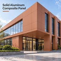Panneau en aluminium massif argenté de 2 mm, léger, revêtu de PVDF, insonorisant, à faible entretien, prix usine, pour façade de centre commercial