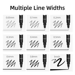 专业细线笔套装，适合艺术家绘画、素描、防水、精准线条，0.1 毫米至 0.8 毫米 - Product Image 5