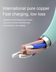 Cable USB Tipo-C Ecológico de 60W, Biodegradable, de Paja de Trigo, Carga Rápida, Transferencia de Datos, Conductor de Cobre Puro Trenzado, para Impresoras - Product Image 4
