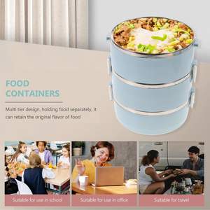 Boîte à lunch multifonctionnelle en acier inoxydable à plusieurs étages, compatible micro-ondes, pour étudiants, avec couvercle pour garder les aliments frais - Product Image 6