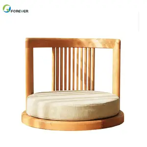 YQ JENMW Japanese-Style Tatami Chair Solid Wood Legless Chair Zen Simple Balcony Window Chair Bed Lazy Seat