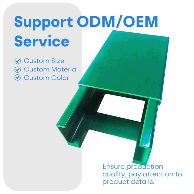 FRP Cable Tray Simple Installation Colored Coating Perforated Fiberglass FRP Ladder Cable Tray for Electrics
