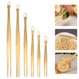 Durable 30cm And 40cm Stainless Steel Salad And Spaghetti Tongs Coated Metal Tools For Kitchen And BBQ Cleaning