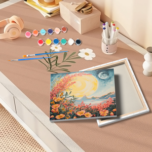 Pour CHENISTORY <span class=keywords><strong>facile</strong></span> bricolage <span class=keywords><strong>peinture</strong></span> par numéros Kits <span class=keywords><strong>débutant</strong></span> soleil image <span class=keywords><strong>abstraite</strong></span> fleurs maison cadeau lin matériel paysage - Product Image 5