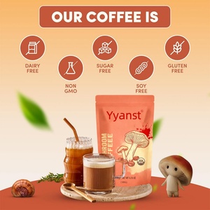Café Instantáneo Orgánico OEM con Champiñones Tostados Oscuros para Mejorar la Energía y el Sistema Inmunológico - Product Image 4