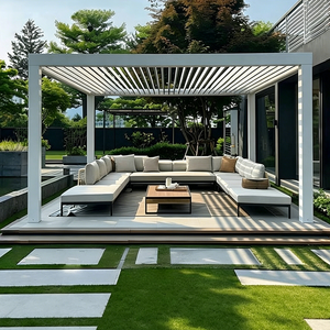 Pergola Bioclimatica in Alluminio Retrattile con Controllo Remoto, Impermeabile e Antivento, Gazebo Moderno per Giardino e Terrazza Esterna - Product Image 3