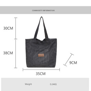 Qetesh Canvas Tote Túi Thời Trang Denim Nhà Máy Bán Buôn Của Phụ Nữ Duy Nhất Vai Túi Cho Các Trường Học Và Làm Việc - Product Image 5