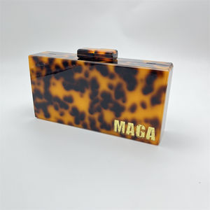 Personalizado tartaruga Shell bolsa Cheetah saco acrílico caixa embreagem - Product Image 1