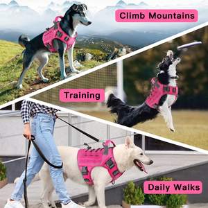 เสื้อกั๊กควบคุมสุนัขแบบยุทธวิธีสายรัดจูงสัตว์เลี้ยงแบบไม่ดึงปรับได้สายรัดสุนัขแบบทหารสะท้อนแสง - Product Image 4