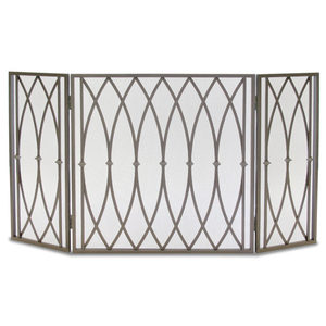 Paravientos de chimenea de diseño antiguo con protector de chispas de metal artesanal, paravientos plegable para chimenea en venta - Product Image 5