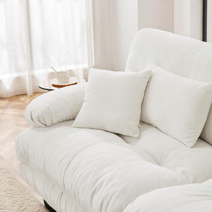 Ensemble de canapés modulaires de luxe, canapé carré surdimensionné en tissu avec siège profond et ottoman convertible pour salon d'appartement - Product Image 4