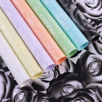 Kertas plastik tembus bunga kertas bunga dibungkus pola mawar kemasan Film Jelly bagus untuk bunga