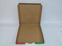 Boîte à pizza en carton ondulé personnalisée, papier kraft de qualité alimentaire, emballage pour pizza à emporter, boîte à pizza pour livraison de restaurant