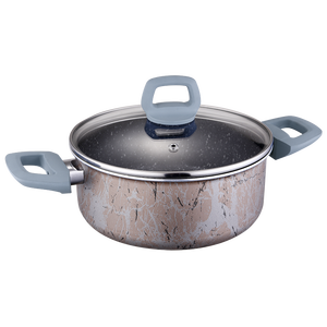 Ensemble de casseroles à revêtement de rouleau en marbre bon marché Batterie de cuisine antiadhésive Cuisinière à induction Ensemble de casseroles complètes - Product Image 6