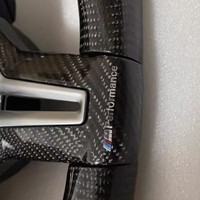 Volant de voiture en fibre de carbone M-Sport pour BMW E90 E92 E82 avec marqueur de course M 3 couleurs