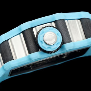 Reloj de Pulsera Automático de Lujo para Hombre, Diseño de Alta Gama, Tourbillon Esqueleto, Caja Azul, Plateada y Negra, Última Tendencia 2026 - Product Image 3