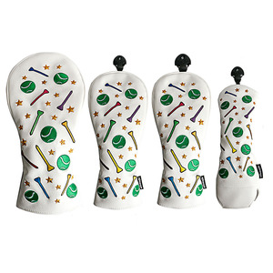 Wholesale Custom <b>Golf</b> Club Covers Black White Green PU Leather Waterproof Driver/Fairway/Hybrid Protective Cover - Product Image 4