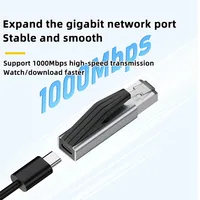 Adaptateur USB C vers Ethernet 1000 Mbps, convertisseur réseau Gigabit USB C femelle vers RJ45 mâle pour MacBook Pro, iPhone 16, iPad
