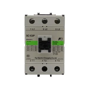 Contactor de CA Fu Ji SC-E3PH5-C, 3 polos, 3 contactos principales NO, 65A AC-3, 30kW 380-400V, bobina 110V 50Hz, 1000V Ui, IP2X, montaje en carril DIN - Product Image 1